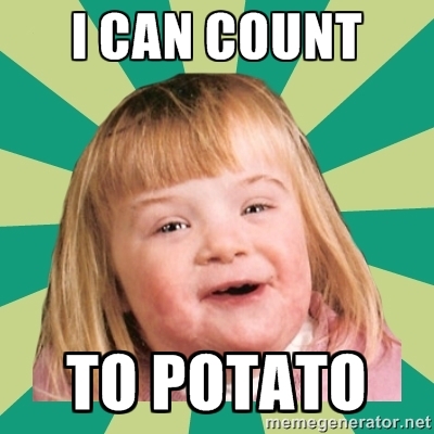 down syndrome meme potato